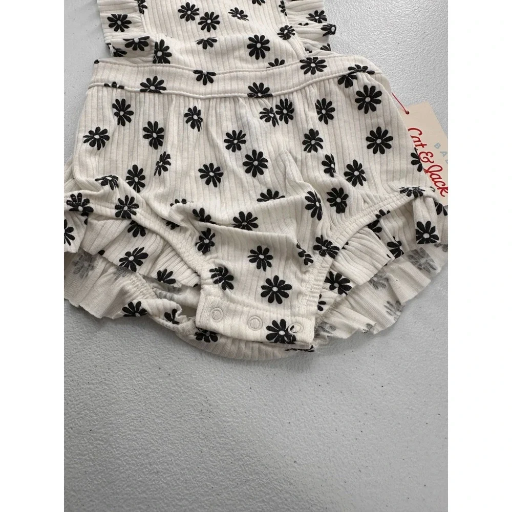 Baby Girls 2-Piece Outfit Set Carters Floral Footed Sleeper Cat Jack Romper 6-9M